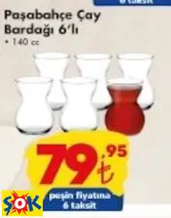 PAŞABAHÇE ÇAY BARDAĞI 6'LI